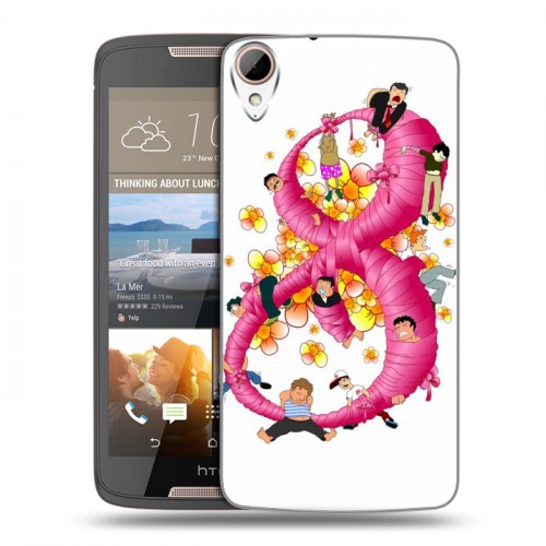 Дизайнерский пластиковый чехол для HTC Desire 828 8 марта