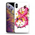 Дизайнерский силиконовый чехол для Iphone Xs Max 8 марта