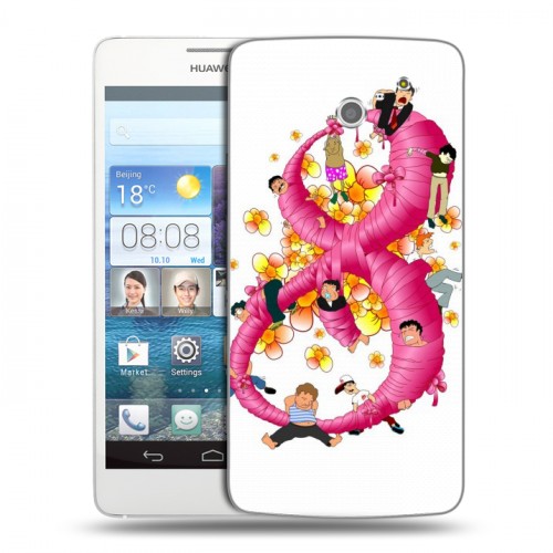 Дизайнерский пластиковый чехол для Huawei Ascend D2 8 марта