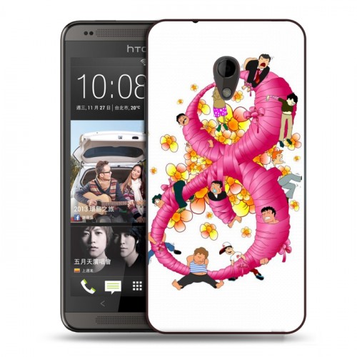 Дизайнерский пластиковый чехол для HTC Desire 700 8 марта