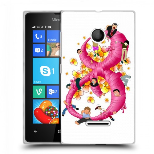 Дизайнерский пластиковый чехол для Microsoft Lumia 435 8 марта