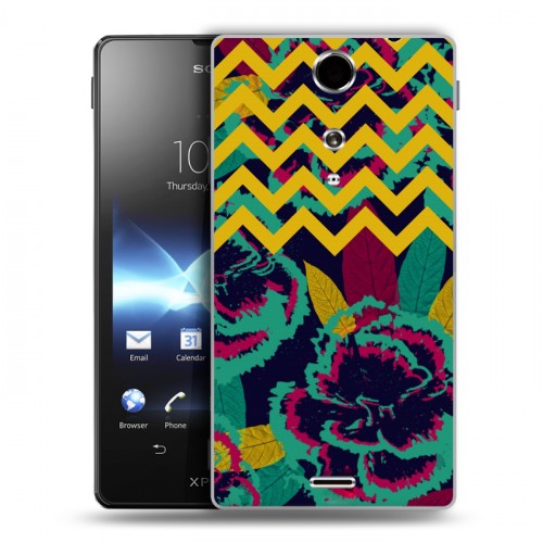 Дизайнерский пластиковый чехол для Sony Xperia TX Тренд Микс