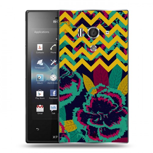 Дизайнерский пластиковый чехол для Sony Xperia acro S Тренд Микс