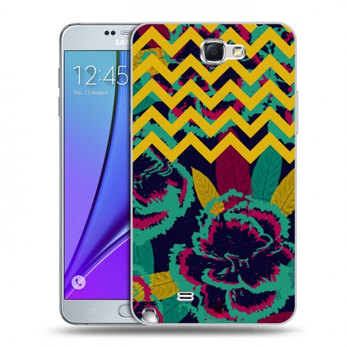 Дизайнерский пластиковый чехол для Samsung Galaxy Note 2 Тренд Микс