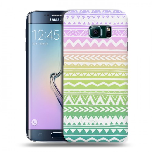Дизайнерский пластиковый чехол для Samsung Galaxy S6 Edge Тренд Микс