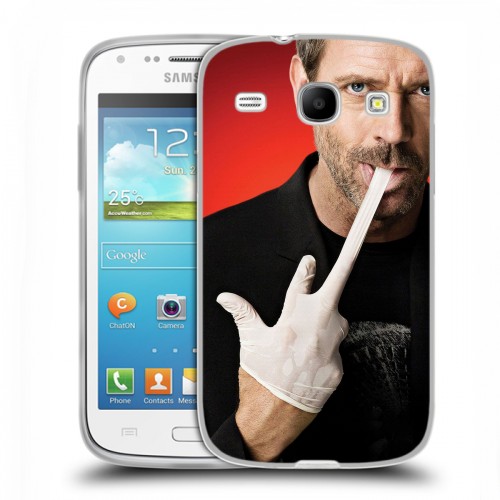 Дизайнерский пластиковый чехол для Samsung Galaxy Core Доктор Хаус