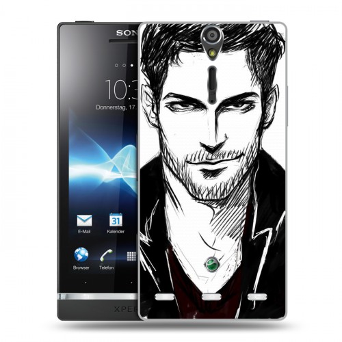 Дизайнерский пластиковый чехол для Sony Xperia S Люцифер