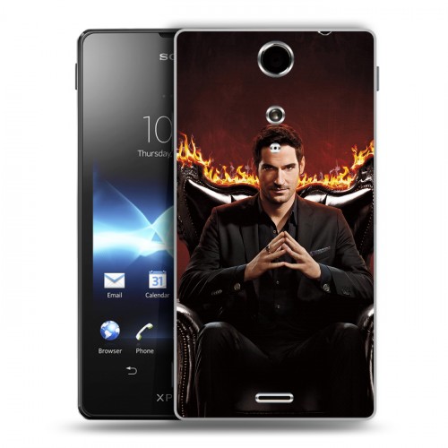 Дизайнерский пластиковый чехол для Sony Xperia TX Люцифер