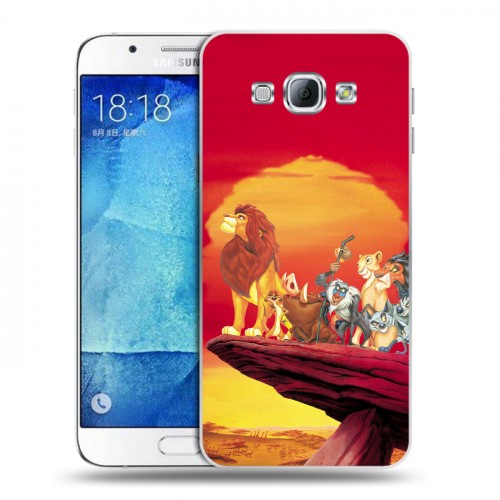 Дизайнерский пластиковый чехол для Samsung Galaxy A8 Король лев