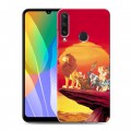 Дизайнерский пластиковый чехол для Huawei Y6p Король лев