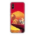 Дизайнерский силиконовый с усиленными углами чехол для Xiaomi RedMi 9A Король лев