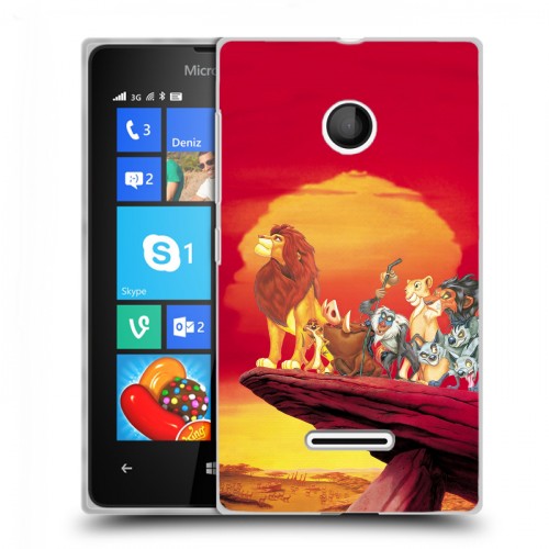 Дизайнерский пластиковый чехол для Microsoft Lumia 435 Король лев