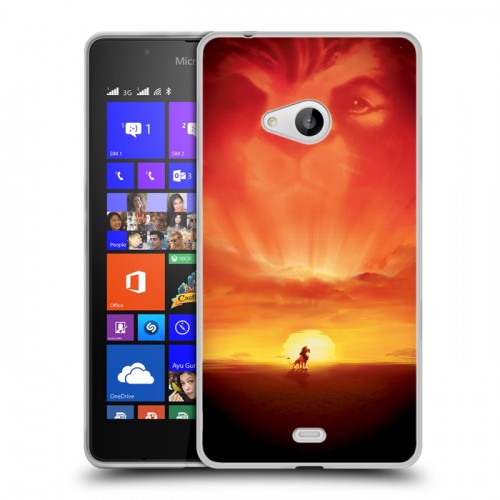 Дизайнерский пластиковый чехол для Microsoft Lumia 540 Король лев