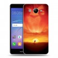 Дизайнерский пластиковый чехол для Huawei Y3 (2017) Король лев