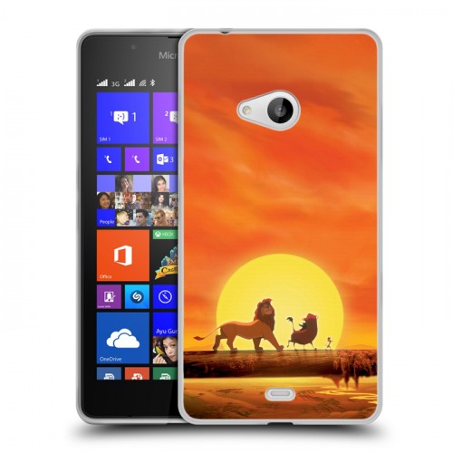 Дизайнерский пластиковый чехол для Microsoft Lumia 540 Король лев