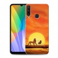 Дизайнерский пластиковый чехол для Huawei Y6p Король лев