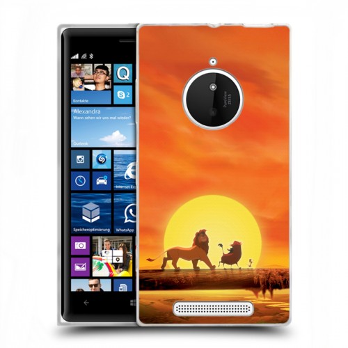 Дизайнерский пластиковый чехол для Nokia Lumia 830 Король лев