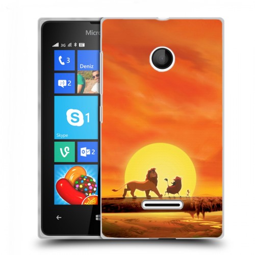 Дизайнерский пластиковый чехол для Microsoft Lumia 435 Король лев