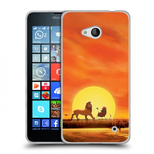 Дизайнерский пластиковый чехол для Microsoft Lumia 640 Король лев