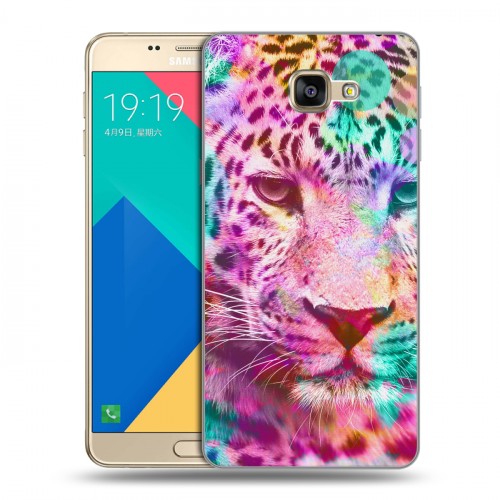 Дизайнерский силиконовый чехол для Samsung Galaxy A9 Леопард гламур
