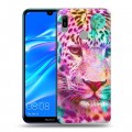 Дизайнерский пластиковый чехол для Huawei Y6 (2019) Леопард гламур