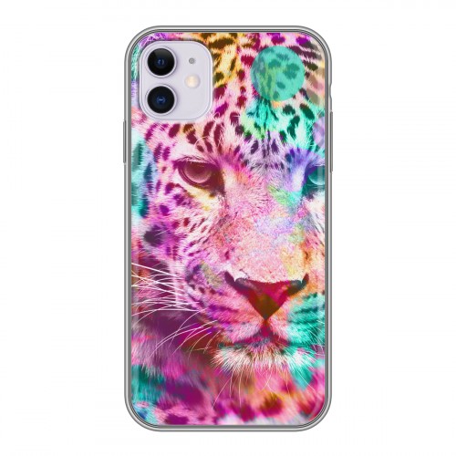 Дизайнерский пластиковый чехол для Iphone 11 Леопард гламур