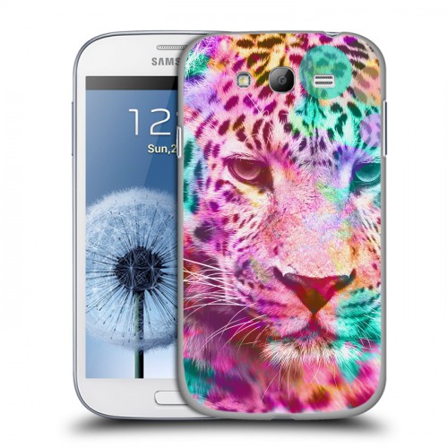 Дизайнерский пластиковый чехол для Samsung Galaxy Grand Леопард гламур