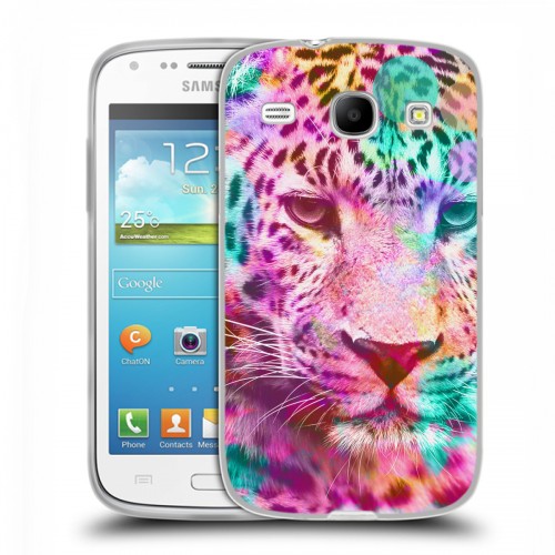 Дизайнерский пластиковый чехол для Samsung Galaxy Core Леопард гламур