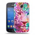 Дизайнерский пластиковый чехол для Samsung Galaxy S4 Active Леопард гламур