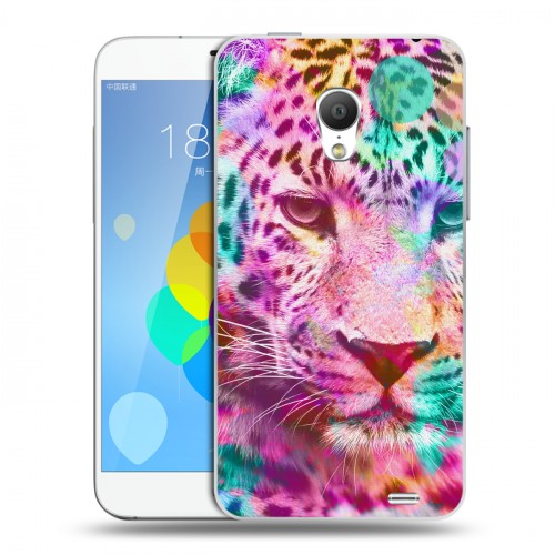 Дизайнерский силиконовый чехол для  Meizu MX3 Леопард гламур