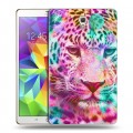 Дизайнерский силиконовый чехол для Samsung Galaxy Tab S 8.4 Леопард гламур