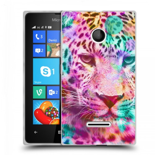 Дизайнерский пластиковый чехол для Microsoft Lumia 435 Леопард гламур