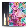 Дизайнерский силиконовый чехол для Lenovo Tab 2 A10 Леопард гламур