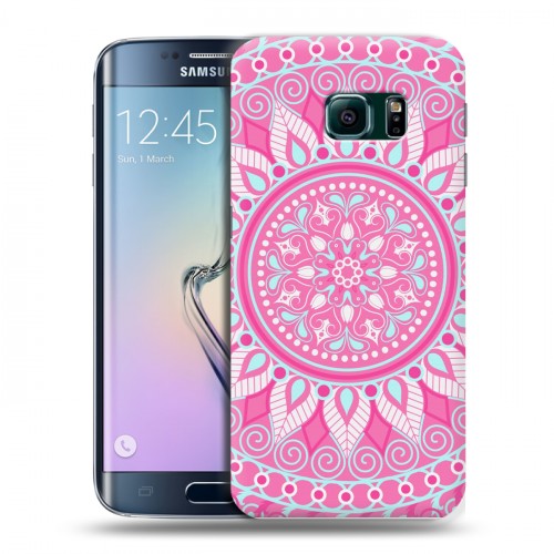 Дизайнерский пластиковый чехол для Samsung Galaxy S6 Edge Мандалы