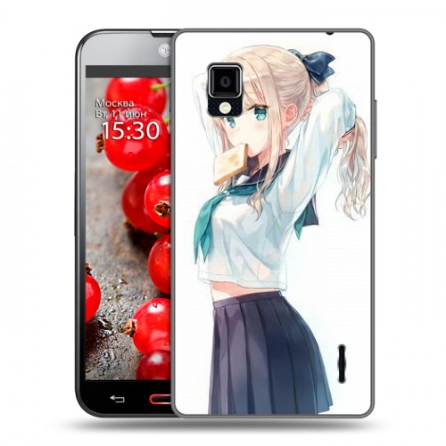 Дизайнерский пластиковый чехол для LG Optimus G Аниме