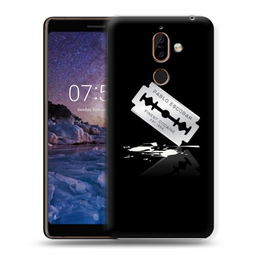 Дизайнерский пластиковый чехол для Nokia 7 Plus Нарко