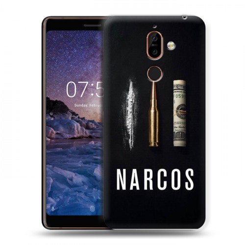 Дизайнерский пластиковый чехол для Nokia 7 Plus Нарко