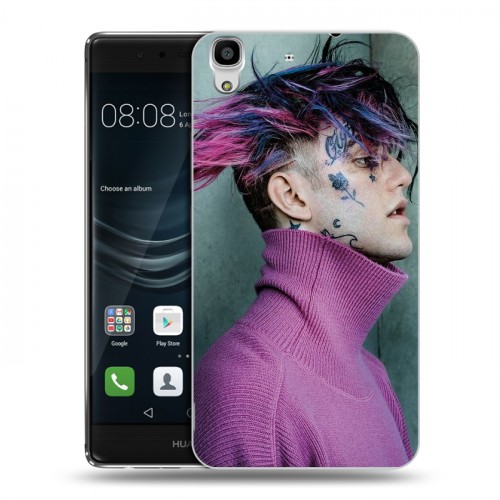 Дизайнерский пластиковый чехол для Huawei Y6II  Lil Peep