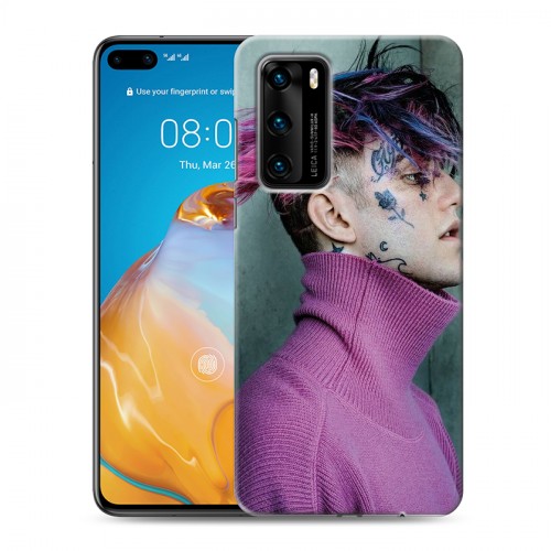 Дизайнерский пластиковый чехол для Huawei P40  Lil Peep