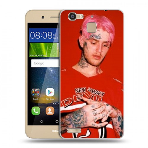 Дизайнерский пластиковый чехол для Huawei GR3  Lil Peep