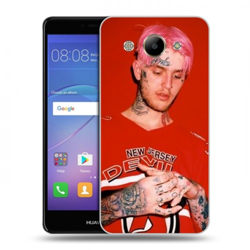 Дизайнерский пластиковый чехол для Huawei Y3 (2017)  Lil Peep