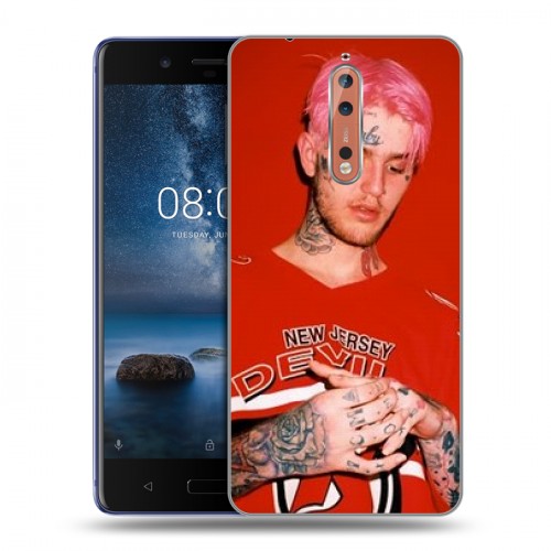 Дизайнерский пластиковый чехол для Nokia 8  Lil Peep