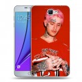 Дизайнерский пластиковый чехол для Samsung Galaxy Note 2  Lil Peep