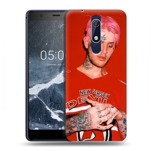 Дизайнерский пластиковый чехол для Nokia 5.1  Lil Peep