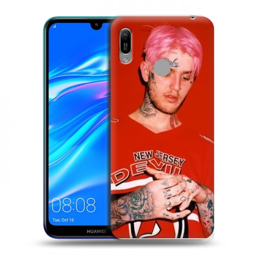 Дизайнерский пластиковый чехол для Huawei Y6 (2019)  Lil Peep