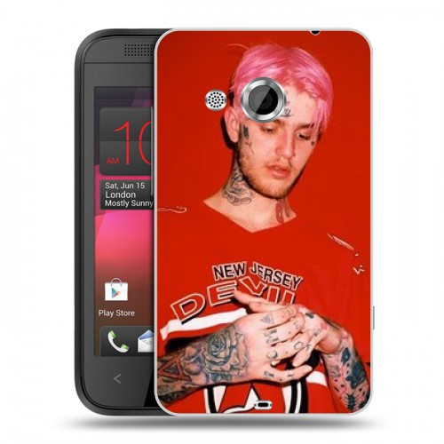 Дизайнерский пластиковый чехол для HTC Desire 200  Lil Peep