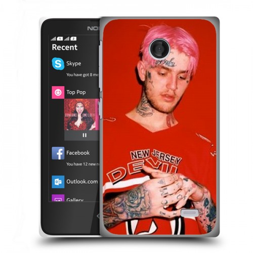 Дизайнерский пластиковый чехол для Nokia X  Lil Peep