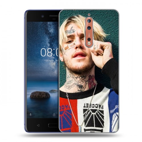 Дизайнерский пластиковый чехол для Nokia 8  Lil Peep