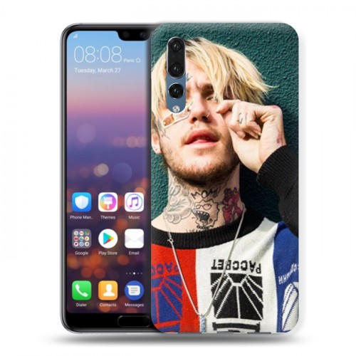 Дизайнерский силиконовый с усиленными углами чехол для Huawei P20 Pro  Lil Peep