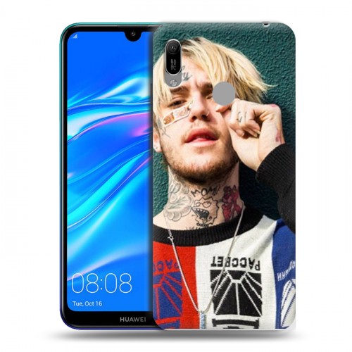 Дизайнерский пластиковый чехол для Huawei Y6 (2019)  Lil Peep